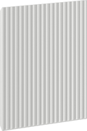 Mexen Rivel Frontplatten gewellt für den Korpus des Badezimmerschranks 35 x 43,5 cm, grau matt - 91A21-0350-470-1-62