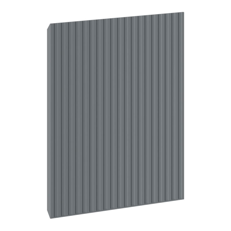 Mexen Rivel front geribbeld voor badkamerkast 35 x 43,5 cm, grafiet mat - 91A21-0350-470-1-66