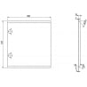 Mexen Rivel Front geriffelt für Waschtischschrank 40 x 43,5 cm, Eiche - 91A21-0400-470-1-81
