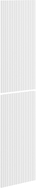 Mexen Rivel façade rainurée pour le corps du meuble de salle de bains 35 x 80 cm (2 pcs), blanc mat - 91A21-1600-300-2-01