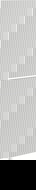 Mexen Rivel geprofileerde voorkant voor badkamerkast 35 x 80 cm (2 stuks), grijs mat - 91A21-1600-300-2-62
