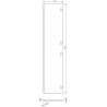 Mexen Rivel Front geriffelt für den Korpus des Badezimmerschranks 35 x 160 cm, grafit matt - 91A21-1600-300-1-66