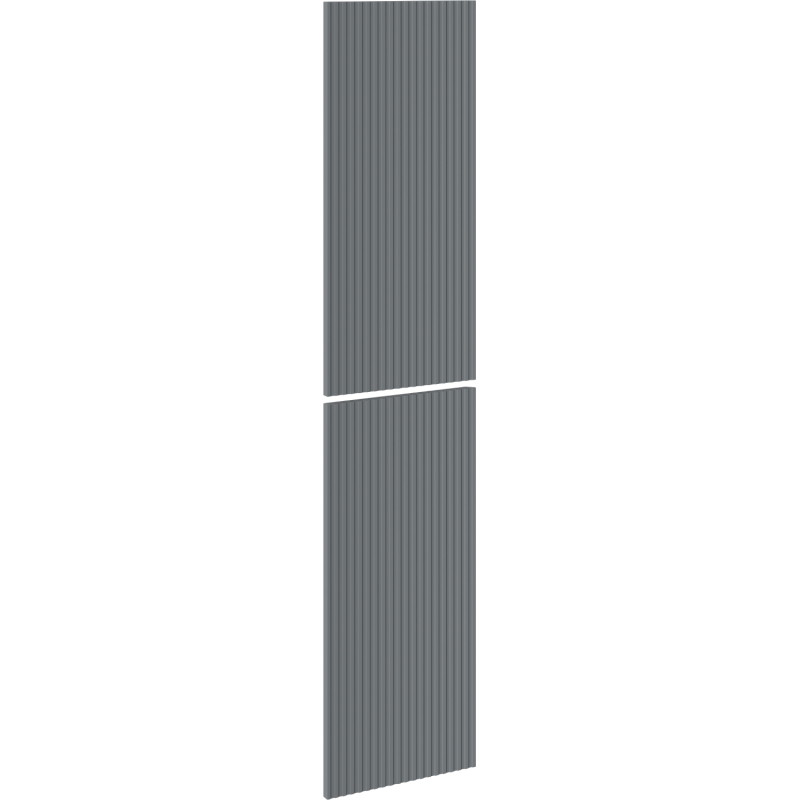 Mexen Rivel frontale scanalato per corpo mobile bagno 35 x 80 cm (2 pezzi), grafite opaco - 91A21-1600-300-2-66