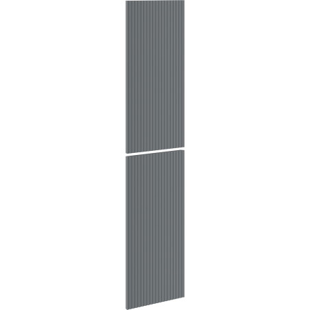 Mexen Rivel geriffelter Front für den Korpus des Badezimmerunterschranks 35 x 80 cm (2 Stk.), graphit matt