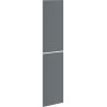 Mexen Rivel façade rainurée pour le corps de l'armoire de salle de bain 35 x 80 cm (2 pièces), graphite mat