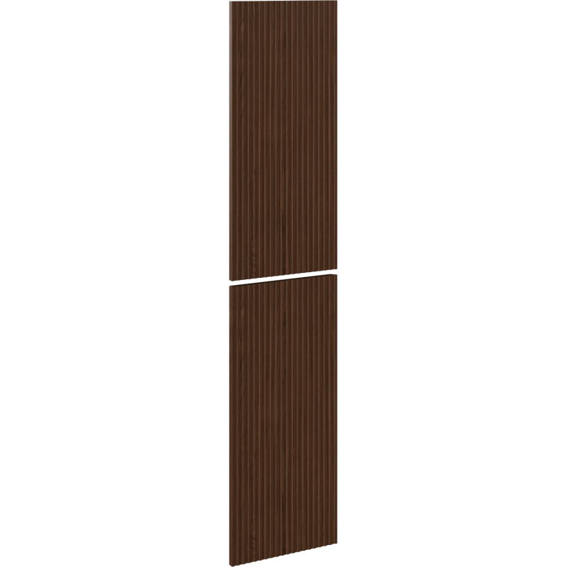Mexen Rivel geribbelde front voor badkamerkast 35 x 80 cm (2 stuks), walnoot - 91A21-1600-300-2-86