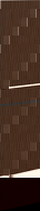 Mexen Rivel Frontplatte geriffelt für Badschrankkorpus 35 x 80 cm (2 Stück), Walnuss - 91A21-1600-300-2-86