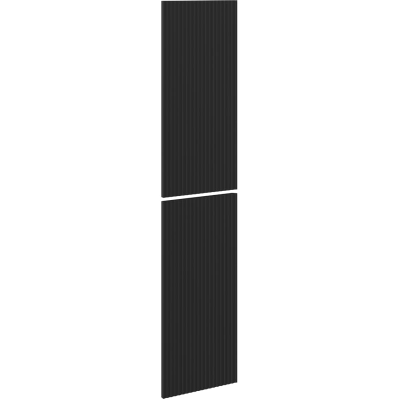 Mexen Rivel Front geriffelt für Badschrankkorpus 35 x 80 cm (2 Stk.), Schwarz Matt - 91A21-1600-300-2-71