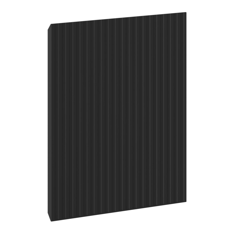 Mexen Rivel front ryflowany do korpusu szafki łazienkowej 40 x 43,5 cm, czarny mat - 91A21-0400-470-1-71