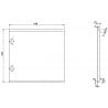 Mexen Rivel Front gerillt für den Korpus des Badezimmerschranks 45 x 43,5 cm, schwarz matt - 91A21-0450-470-1-71