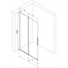 Mexen Velar L klizni paravan klizni Walk-in 90 x 200 cm, grafit 8 mm, brušena bronca - 871-090-003-43-65