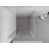 Mexen Exo-R Duo kabina prysznicowa kwadratowa uchylna 80 x 80 cm, transparent, złota - 8110-080-080-50-00