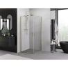 Mexen Exo-R Duo quadratische Duschkabine mit Schwingtür 90 x 90 cm, transparent, gold - 8110-090-090-50-00