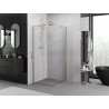 Mexen Exo-R Duo cabina de ducha cuadrada abatible 90 x 90 cm, transparente, dorada - 8110-090-090-50-00