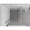 Mexen Exo-R Duo quadratische Duschkabine mit Schwingtür 90 x 90 cm, transparent, gold - 8110-090-090-50-00