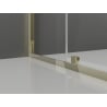 Mexen Exo-R Duo quadratische Duschkabine mit Schwingtür 90 x 90 cm, transparent, gold - 8110-090-090-50-00