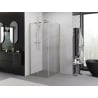 Mexen Exo square sliding shower cabin 80 x 80 cm, transparent, gold - 8111-080-080-50-00