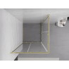 Mexen Exo-S Duo kabina prysznicowa kwadratowa rozsuwana 80 x 80 cm, transparent, złota - 8111-080-080-50-00