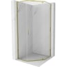 Mexen Exo-R femkantig vikbar duschkabin 80 x 80 cm, transparent, guld - 812-080-080-50-00