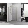 Mexen Exo-R femkantig vikbar duschkabin 80 x 80 cm, transparent, guld - 812-080-080-50-00