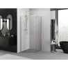 Mexen Exo-R femkantig vikbar duschkabin 80 x 80 cm, transparent, guld - 812-080-080-50-00