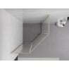 Mexen Exo-R femkantig vikbar duschkabin 80 x 80 cm, transparent, guld - 812-080-080-50-00