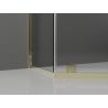 Mexen Exo Pentagonal Hinged Shower Enclosure 90 x 90 cm, Transparent, Gold - 812-090-090-50-00
