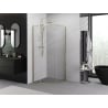 Mexen Exo cabine de douche demi-circulaire coulissante 80 x 80 cm, transparent, or - 8131-080-080-50-00