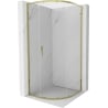 Mexen Exo Halbkreis-Duschkabine Schiebetür 80 x 80 cm, transparent, gold - 8131-080-080-50-00