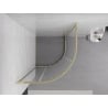 Mexen Exo cabine de douche demi-circulaire coulissante 80 x 80 cm, transparent, or - 8131-080-080-50-00