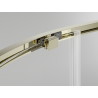 Mexen Exo-S kabina prysznicowa półokrągła rozsuwana 80 x 80 cm, transparent, złota - 8131-080-080-50-00