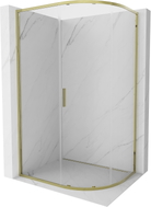 Mexen Exo-S Pusapļa slīdošā dušas kabīne 90 x 80 cm, caurspīdīga, zelta - 8131-090-080-50-00