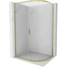 Mexen Exo-S cabine de douche semi-circulaire coulissante 100 x 80 cm, transparent, dorée - 8131-100-080-50-00