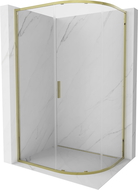 Mexen Exo cabine de douche semi-circulaire coulissante 100 x 80 cm, transparent, or - 8131-100-080-50-00