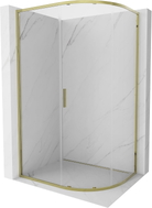 Mexen Exo-S cabine de douche semi-circulaire coulissante 100 x 80 cm, transparent, dorée - 8131-100-080-50-00
