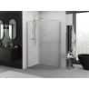 Mexen Exo cabine de douche coulissante semi-circulaire 100 x 80 cm, transparent, doré - 8131-100-080-50-00
