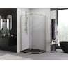 Mexen Exo-S polkrožna drsna tuš kabina 100 x 90 cm, prozorna, zlata - 8131-100-090-50-00