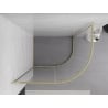 Mexen Exo semicircular sliding shower cabin 120 x 90 cm, transparent, gold - 8131-120-090-50-00
