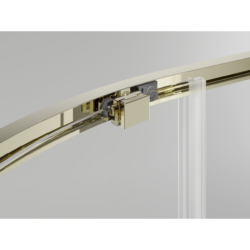 Mexen Exo cabina de ducha semicircular corredera 120 x 90 cm, transparente, dorada - 8131-120-090-50-00