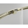 Mexen Exo cabine de douche quart de rond asymétrique coulissante 120 x 90 cm, transparent, or - 8131-120-090-50-00