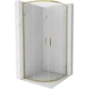 Mexen Exo-S Duo kabina prysznicowa półokrągła rozsuwana 80 x 80 cm, transparent, złota - 8132-080-080-50-00