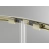 Mexen Exo semi-circular sliding shower cabin 80 x 80 cm, transparent, gold - 8132-080-080-50-00