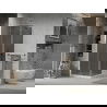 Mexen Lima inklapbare douchecabine 80 x 80 cm, grafiet, chroom + Flat douchebak, wit - 856-080-080-01-40-4010
