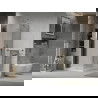 Mexen Lima inklapbare douchecabine 80 x 80 cm, grafiet, chroom + Flat douchebak, wit - 856-080-080-01-40-4010