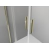 Mexen Exo-S Duo cabina doccia semicircolare scorrevole 100 x 80 cm, trasparente, oro - 8132-100-080-50-00