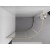 Mexen Exo-S Duo cabina doccia semicircolare scorrevole 100 x 80 cm, trasparente, oro - 8132-100-080-50-00