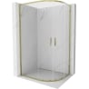 Mexen Exo-S Duo cabina de ducha semicircular corredera 120 x 90 cm, transparente, dorada - 8132-120-090-50-00