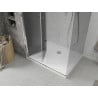Mexen Lima faltbare Duschkabine 80 x 90 cm, Grafit, Chrom + Duschwanne Flat, Weiß - 856-080-090-01-40-4010