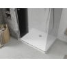 Mexen Lima faltbare Duschkabine 80 x 90 cm, Grafit, Chrom + Duschwanne Flat, Weiß - 856-080-090-01-40-4010