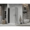 Mexen Lima faltbare Duschkabine 80 x 90 cm, Grafit, Chrom + Duschwanne Flat, Weiß - 856-080-090-01-40-4010